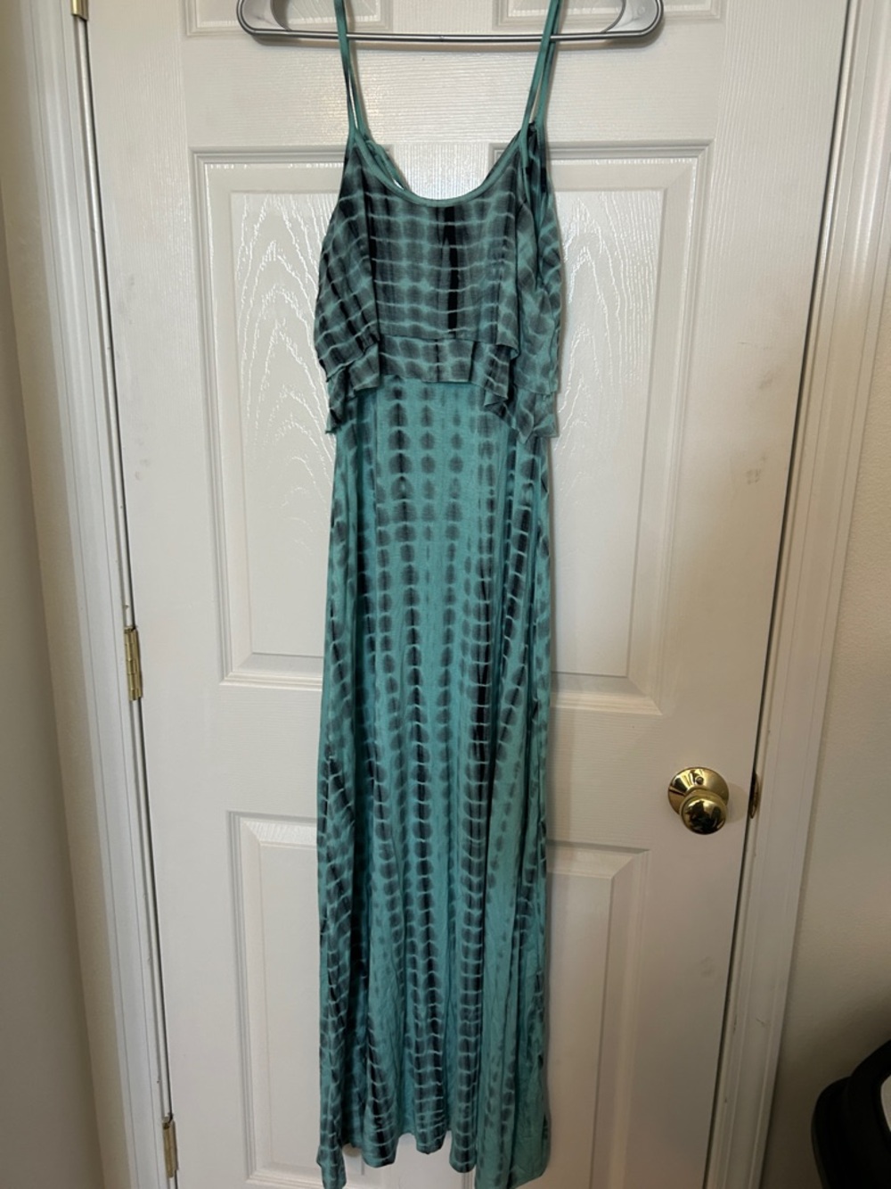 Rue21 Seafoam Green Tie-Dye Spaghetti Strap Maxi Dress